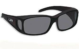 Fitovers Eyewear Razor Black Rubber with Gray Lens - Fits Frames Fits Frames 131mm x 39mm