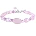 EXP Handmade Purple Pearl Bracelet With Pink Agate & Sterling Silver Clasp
