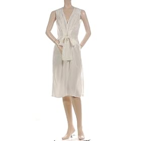 BCBG WHITE SILK JACQUARD V-NECK WOVEN DRESS NEW 4