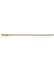 14K Yellow Gold Bead 2.5mm Necklace 24 Inch