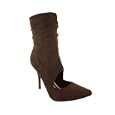 SUEDE CUT-OUT BOOTIE