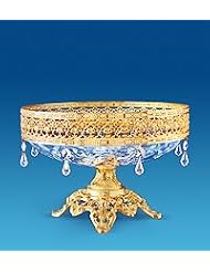 Buy 24k Gold Plated Candy Dish with Hanging Crystals