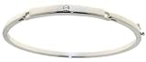 Beautiful Quality Anti-Tarnish Sterling Silver 925 16 Grams Ladies Diamond Bangle Brilliant Cut G-VS