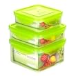 Kinetic Go Green Premium 39109 3-Piece Clear Green Sandwich Set, 20.3/15/41-Ounce