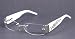 AUTHENTIC DOLCE & GABBANA D&G DG 1102 062 SILVER METAL RIMLESS WITH WHITE TEMPLES EYEGLASSES