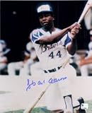 Signed Aaron, Hank (Atlanta Braves) 8x10 Photo (Global Authenticated) Photo