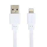 ヤザワ ライトニングコネクタケーブル 1.2m 平型タイプ ホワイト MLLF12WH