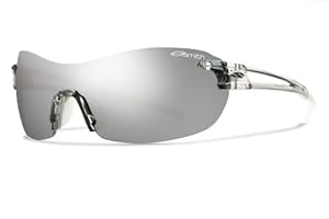 Smith Pivlock V90 Sunglass (Smoke Crystal, Platinum/Ignitor/Clear Mirror)