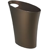 Umbra Skinny Polypropylene Waste Can, Bronze