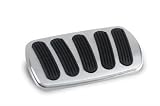 Lokar BAG-6138 Billet Aluminum Curved XL Non Power Brake Pad with Rubber for Chevy