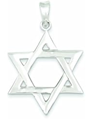 Genuine .925 Sterling Silver Polished Star Of David Pendant 4 Grams. 100% Satisfaction Guaranteed.