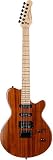 Godin Exit 22 Electric Guitar, Natural Mahogany - Maple Fingerboard