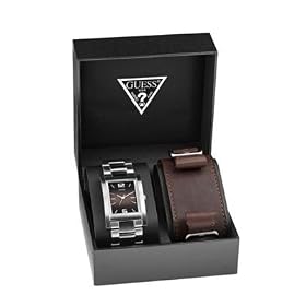 GUESS Mens Copper Dial Interchangeable Bracelet Watch Box Set by GUESS