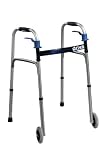 Drive Medical Trigger Release Folding Walker, Brushed Steel