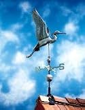 Copper Heron Weathervane Polished
