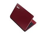 Acer Aspire ONE 752-742r_W7616 - Celeron M 743 ULV - RAM 2 Go - HDD 160 Go - GMA 4500MHD - Gigabit Ethernet - LAN sans fil : 802.11b/g/n - Windows 7 Familiale Premium 64 bits - 11.6'' �cran large TFT 1366 x 768 ( WXGA ) CrystalBrite - cam�ra - Rouge rubis