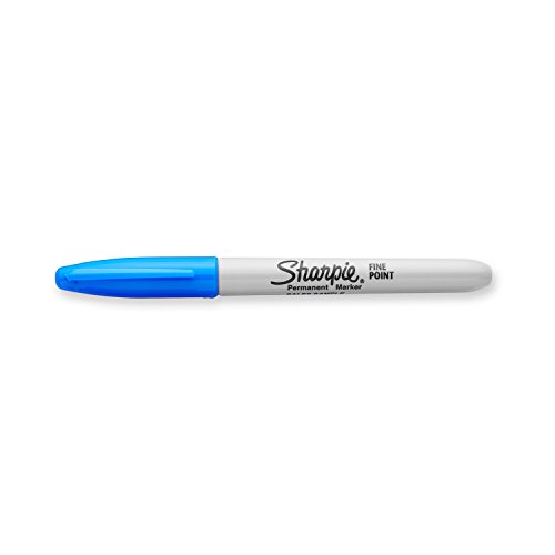 Sharpie Fine Point Permanent Markers, Techno Blue, 1 Count