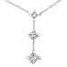 1/2ctw Diamond Drop Princess cut Pendant (HI/SI2-I1) set in 14k White Gold