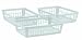 United Solutions Mini Plastic Storage Baskets, White, Set of 3