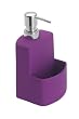 Wenko True Colours Festival 3620114100 Dosatore per detersivo piatti in ceramica satinata, 12x10,5x19 cm, colore: Lilla
