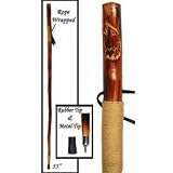 Cord Wrapped Hardwood WOLF Walking Hiking Cane Stick 55" Cord Wrapped Hardwood WOLF Walking Hiking Cane Stick 55"