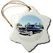 Black Chevy 57 - 3 Inch Snowflake Porcelain Ornament