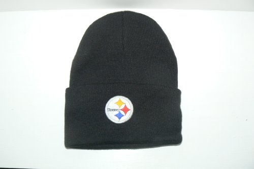 Pittsburgh Steelers Cuffled Beanie Knit Hat, Black New, Nfl