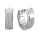 Stainless Steel Hip Hop Iced Mens Ladies Unisex Huggie Hoop Earrings (9.5 MM Length x 4MM Width)