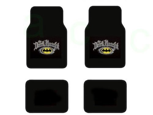  A Set of 4 Universal Fit Plush Carpet Floor Mats For Cars / Trucks - The Dark Knight Batman