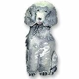 Clearly Charming Standard Poodle Sterling Silver and Enamel Pin