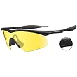 Oakley M Frame Industrial Men's Sport Designer Sunglasses w/ Free B&F Heart Sticker Bundle - Black/Yellow