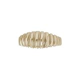18Kt Gold over Sterling Silver Line Textured Band Toe Ring
