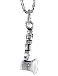 Sterling Silver Axe Pendant, 3/4 inch tall
