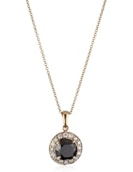 Kobelli Noir Round Black and White Diamond Pendant Necklace (2-1/10 cttw, H-I Color, I1-I2 Clarity)