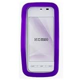 Nokia Nuron 5230 Solid Dr. Purple Silicon Skin Case