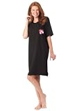 Satin trim cotton sleepshirt