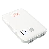 EZOPower White 2 USB Port Compact External Portable Rechargeable Emergency Backup Battery Charger (5000mAh) - Includes USB Charging Cable + Interchangable Charging Tips for HTC MyTouch 3G Slide, Evo 3D 4G, Droid Incredible 1 2, HD2, Droid Eris, Hero, Inspire 4G. Desire S 4G, Thunderbolt, Merge, Arrive, Trohpy, HD7 S, Aria, MyTouch 4G, myTouch 3G, myTouch 4G Slide, Wildfire S, Status /ChaCha Cell Phone