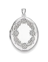 Genuine IceCarats Designer Jewelry Gift 14K White Gold Locket