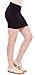 Clothes Effect Ladies Basic Black Solid Color Mini Skirt