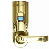 Bio-Matic Fingerprint Lock for Right Hand Doors (Gold) (8H x 7W x 7D (overall))