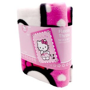 Sanrio Hello Kitty Dark Pink/Light Pink Blanket