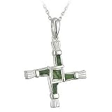 Irish Green Connemara Marble St. Brigid's Cross