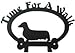 dachshund39 - Dog Leash Hook Dachshund Longhaired Time for a