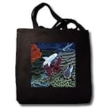 REEF SHARKS - Black Tote Bag JUMBO 20w X 15h X 5d
