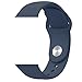 FanTEK Sport Style Soft Silicone Replacement Strap for Apple Wrist Watch, 38mm M/L - Midnight Blue
