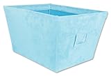 Trend Lab Turqoise Ultra Suede Fabric Storage Bin, Large