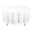 90 Inch Round Polyester Tablecloth White