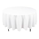 90 Inch Round Polyester Tablecloth White