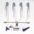 Full Set Replacement Parts for Syma S107 RC Helicopter, Main Blades, Main Shaft,Tail Decorations, Tail Props, Balance Bar, Gear Set,Connect Buckle-Blue Set-