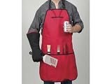Picnic at Ascot B05R Barbecue Red Chef's Barbecue Apron with Mitt & Grilling Tools 6-pc.